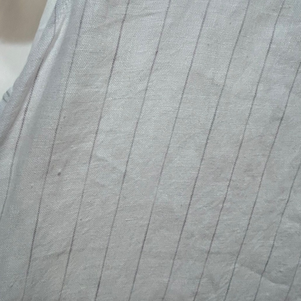Chalet et Ceci White 100% Linen Coastal Cowlgirl Neck Tunic Dress Made in USA - Picture 8 of 8